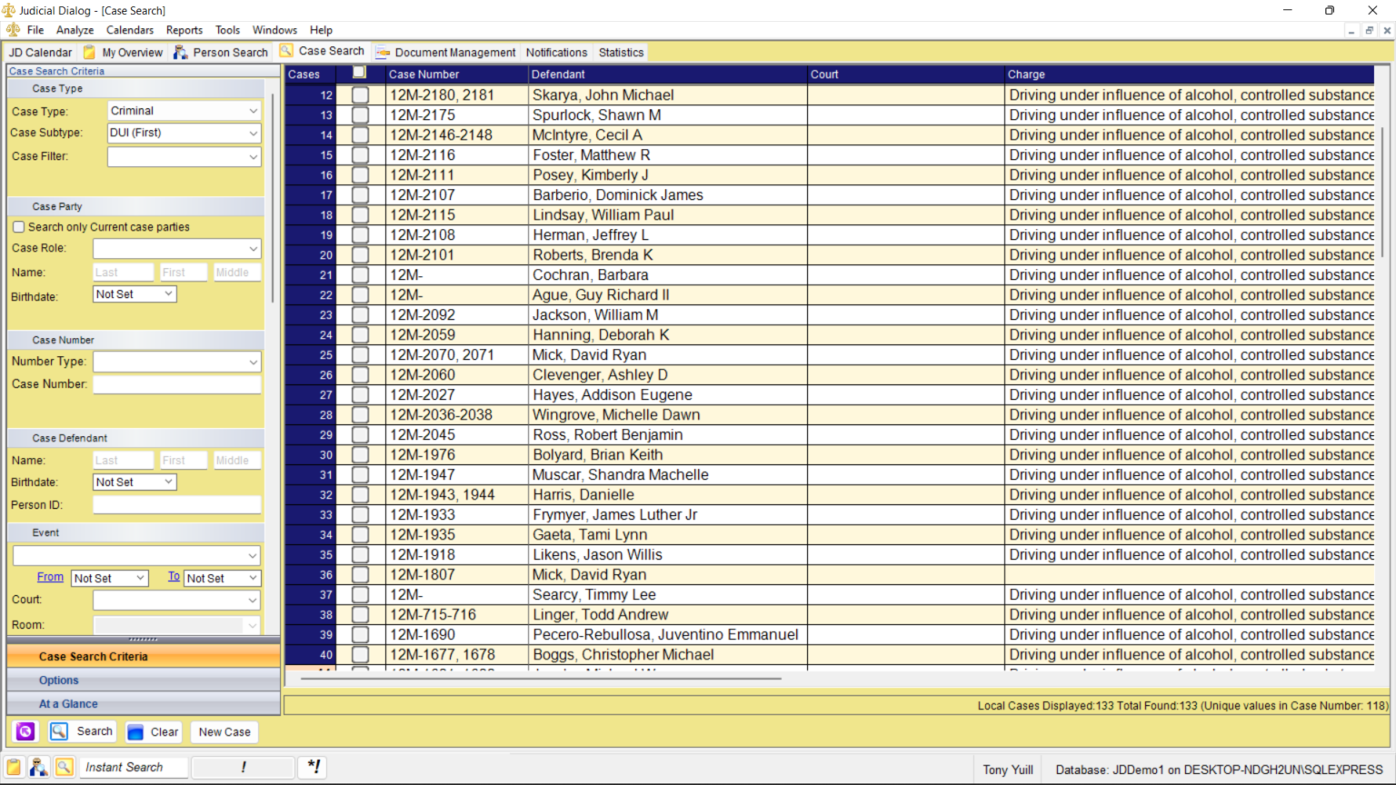 Explaining Prosecutor Case Management Softwares Judicial Dialog Systems